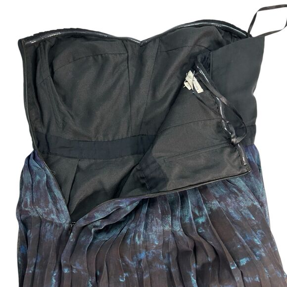 Urban Outfitters Silence & Noise Fortuna Ombre Maxi Slit Dress Black Blue 0 - Picture 9 of 13